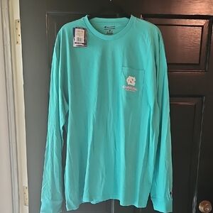 Champion Womens UNC Turquoise Long Sleeve Tee
